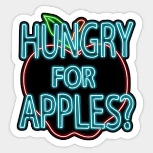 Neon Hungry for Apples Logo Sticker